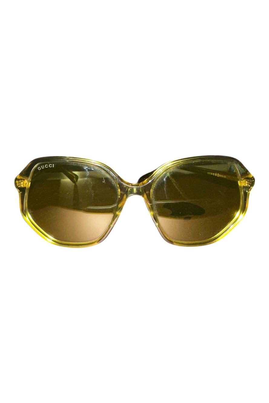 Gucci GG0258S Oversized Transparent Yellow Acetate Sunglasses